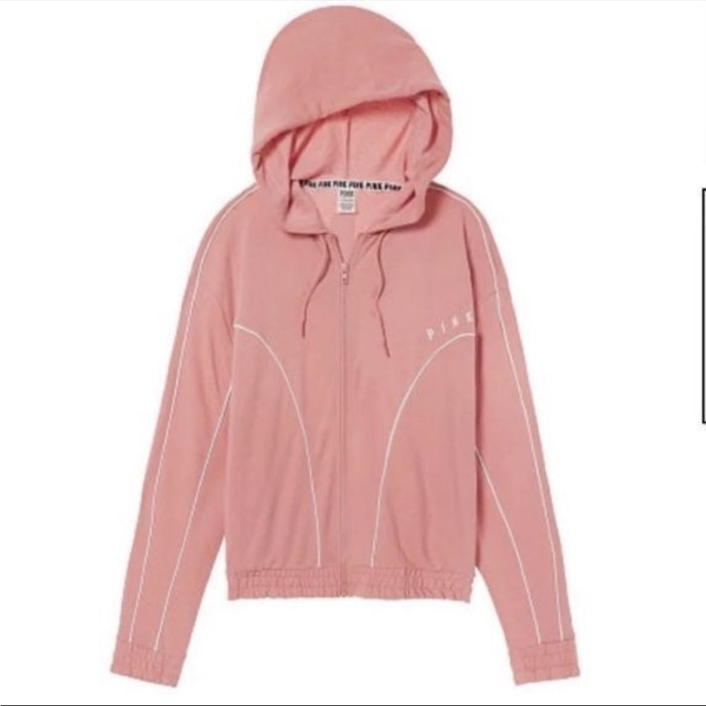 VS PINK Boyfriend Full Zip Hoodie